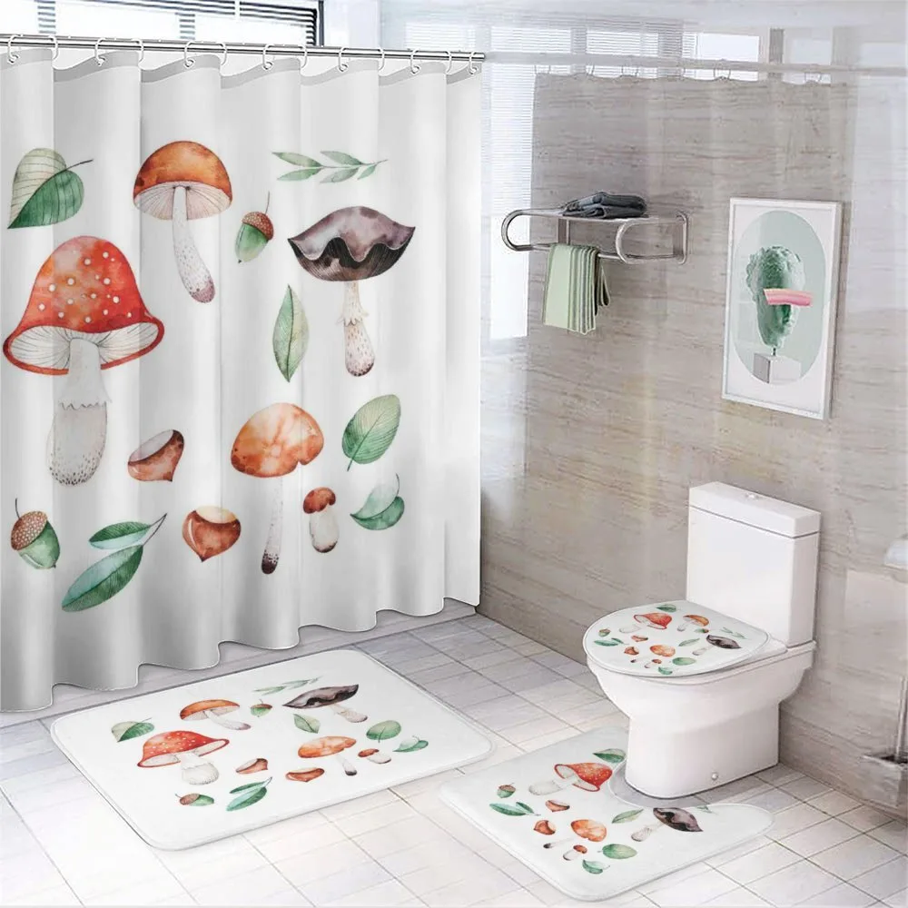Fall Season Mushroom — 4-Piece Bathroom Set preview