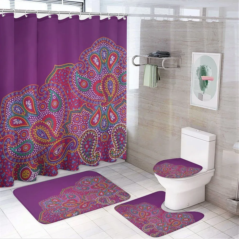Floral Paisley Art — 4-Piece Bathroom Set preview