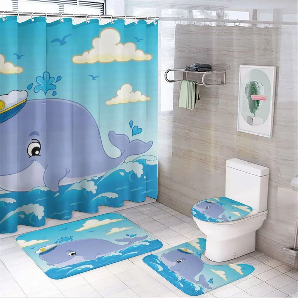 Nursery Theme Captain Whale — 4-Piece Bathroom Set preview