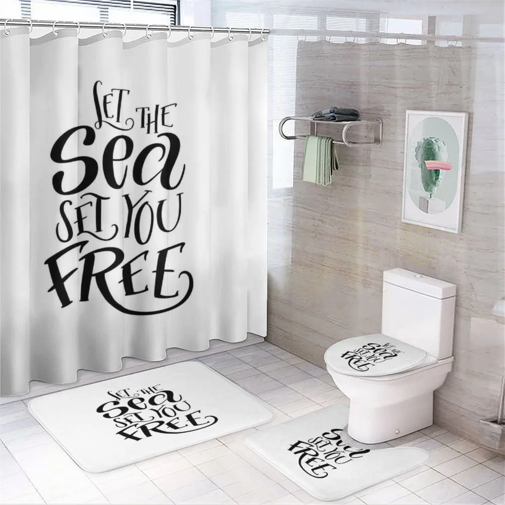 Summer Vacation Phrase — 4-Piece Bathroom Set preview