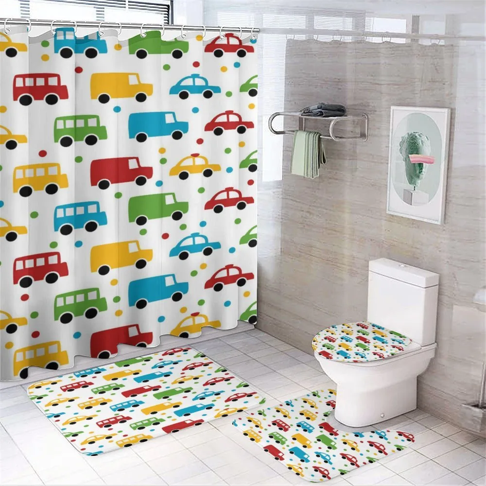 Vivid Bus Taxi Automobiles — 4-Piece Bathroom Set preview