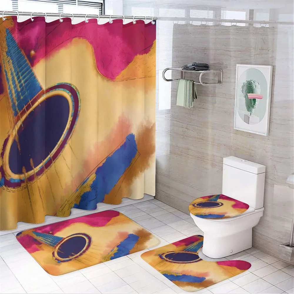 Abstract Strings Retro — 4-Piece Bathroom Set preview