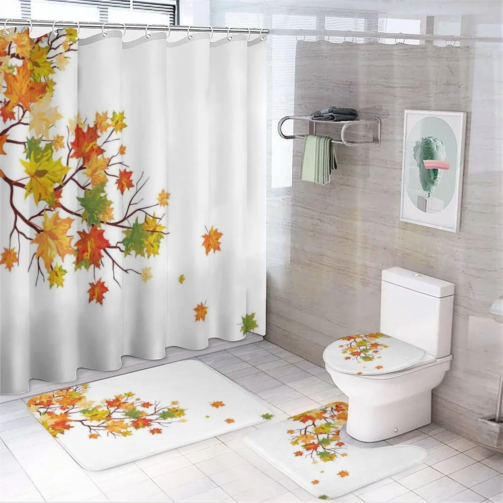 Autumn Foliage Maple Leaf — 4-Piece Bathroom Set preview