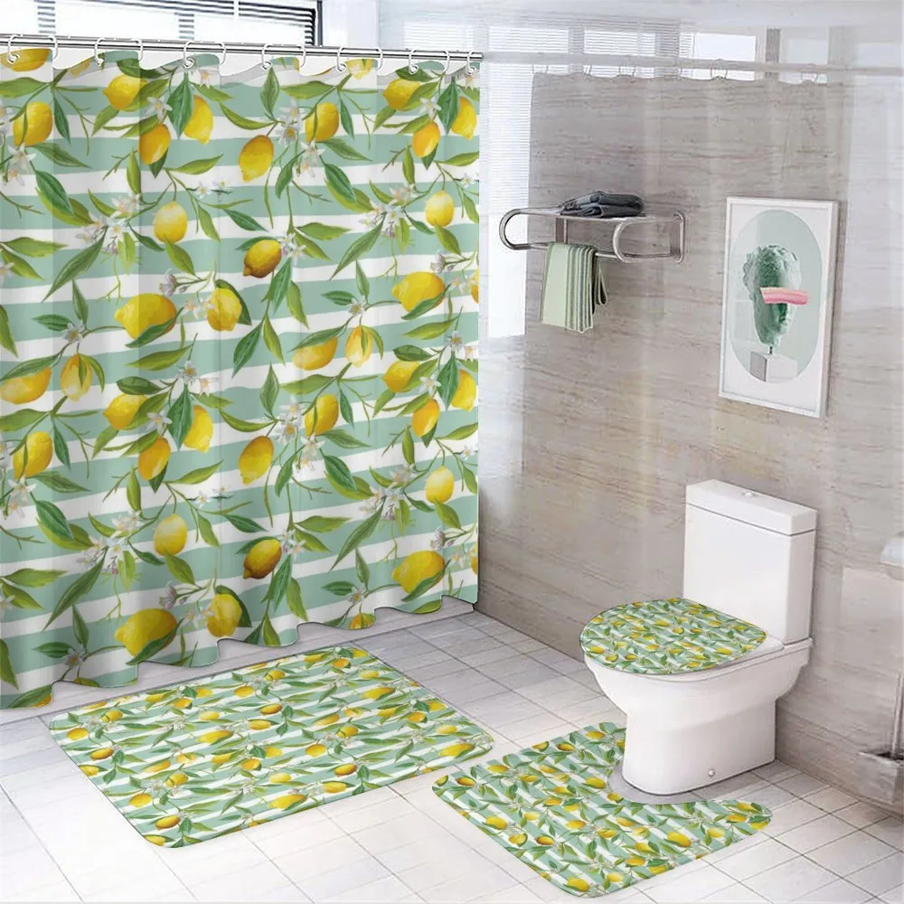 Blooming Lemon Tree — 4-Piece Bathroom Set preview