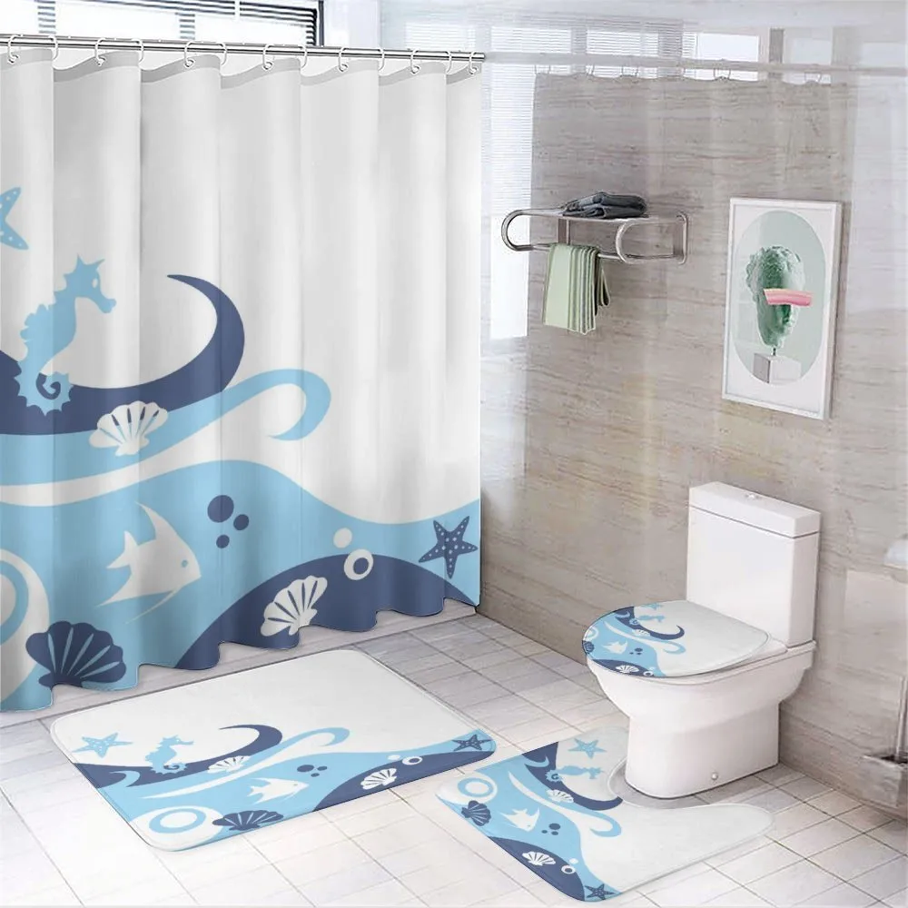 Deep Sealife Creatures — 4-Piece Bathroom Set preview