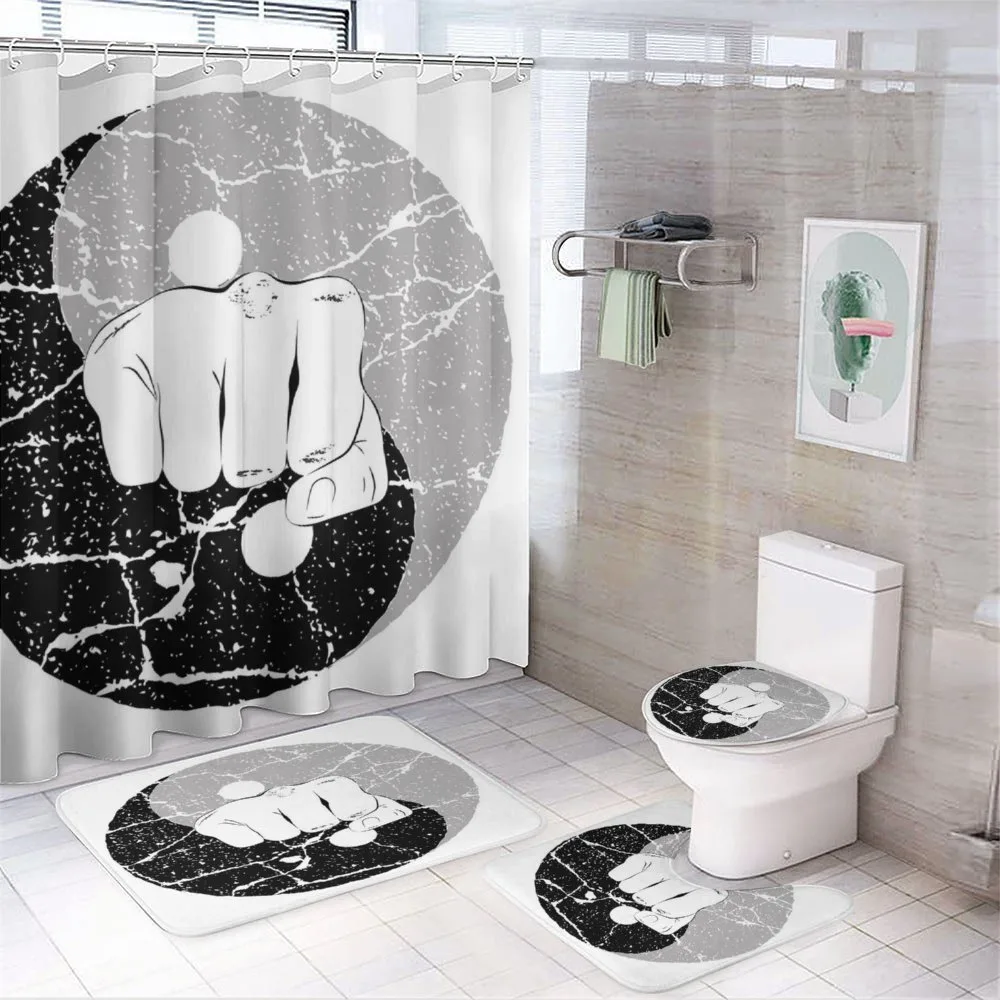 Fist in Yin Yang — 4-Piece Bathroom Set preview
