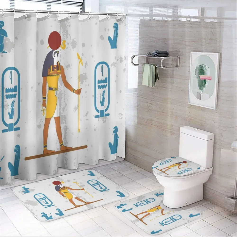 Historical Ancient Figures 4-Piece Bathroom Set product video