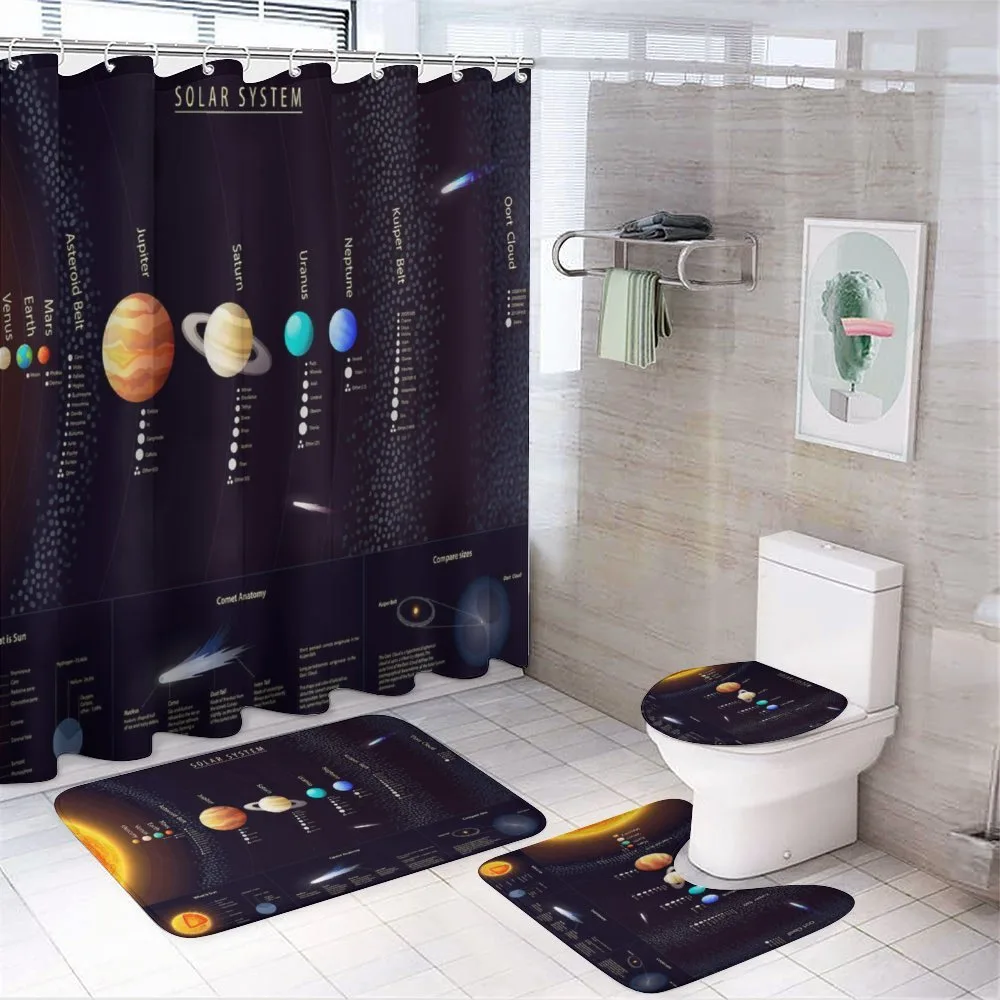 Jupiter Saturn Planet — 4-Piece Bathroom Set preview