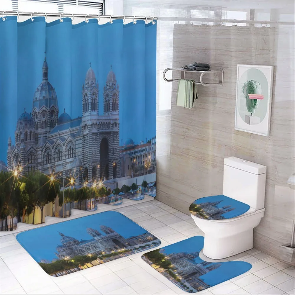 Late Afternoon Building — 4-Piece Bathroom Set preview