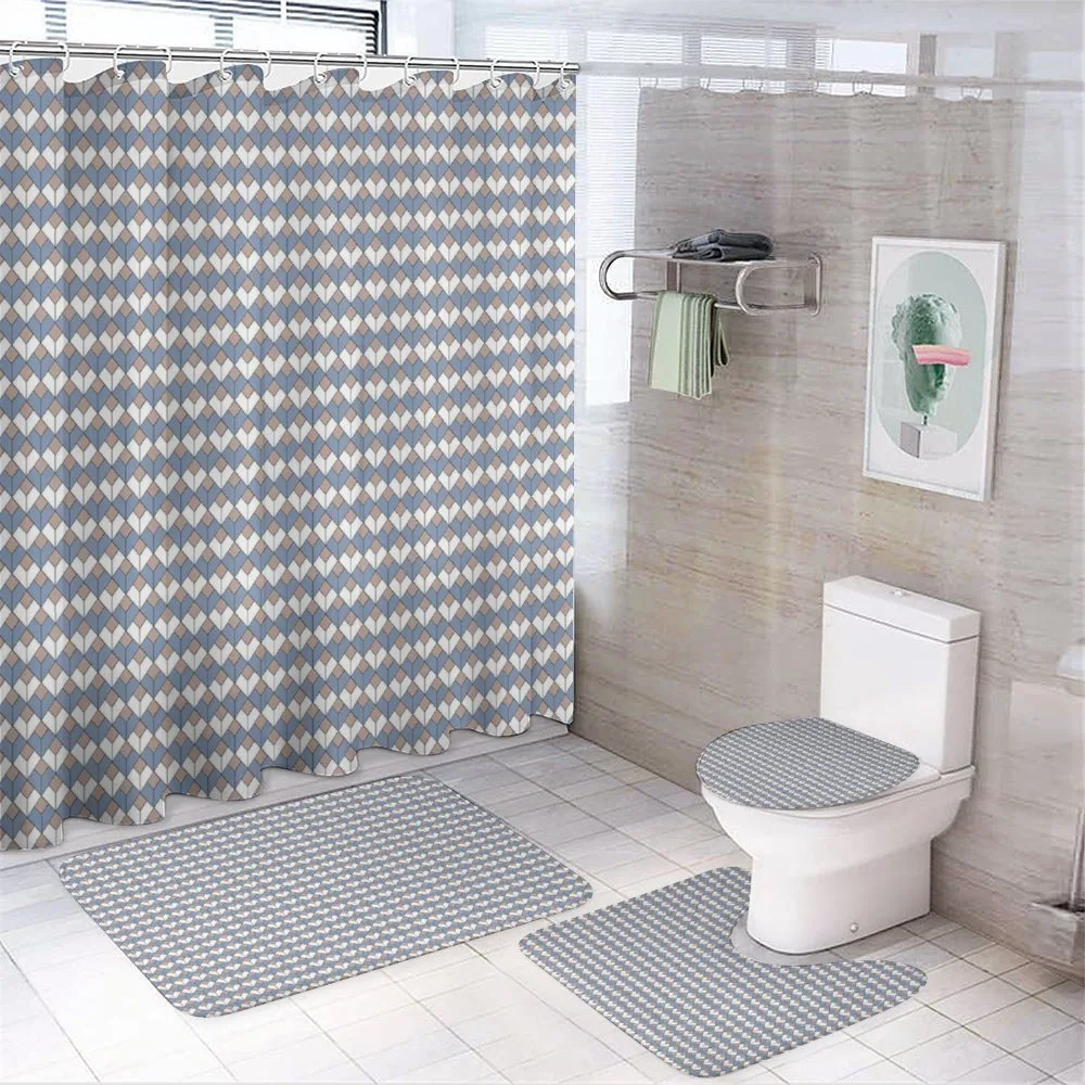 Nested Diamond Line — 4-Piece Bathroom Set preview