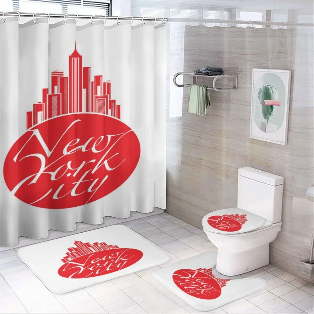 New York City Apple Emblem Look — 4-Piece Bathroom Set preview