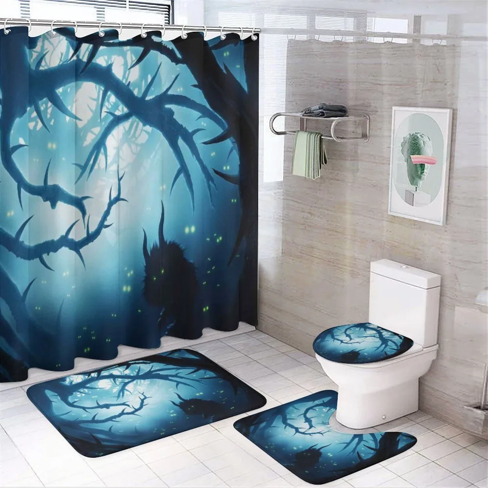 Night Forest Halloween — 4-Piece Bathroom Set preview