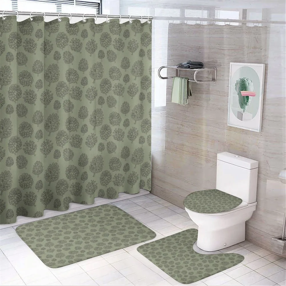 Plants Woodland Design — 4-Piece Bathroom Set preview