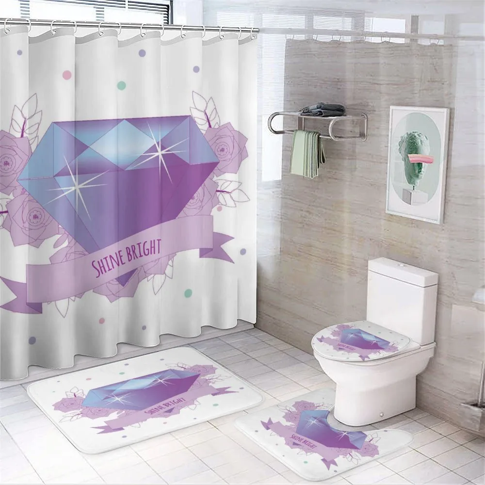 Wording with Diamond — 4-Piece Bathroom Set preview