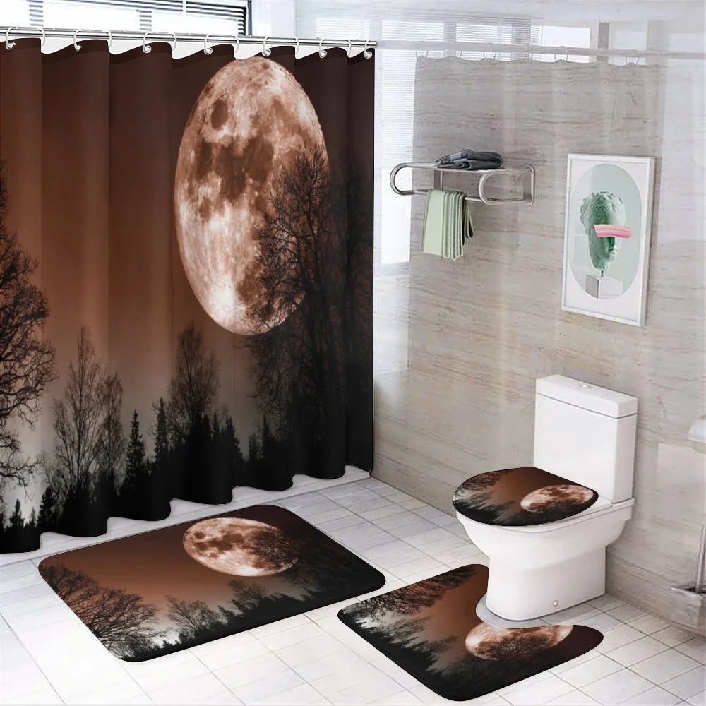 Abstract Colored Forest — 4-Piece Bathroom Set preview