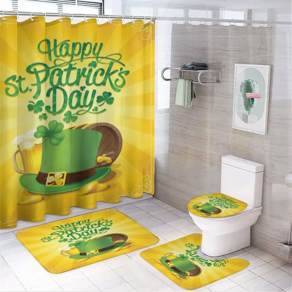 Beer Clover Leprechaun — 4-Piece Bathroom Set preview