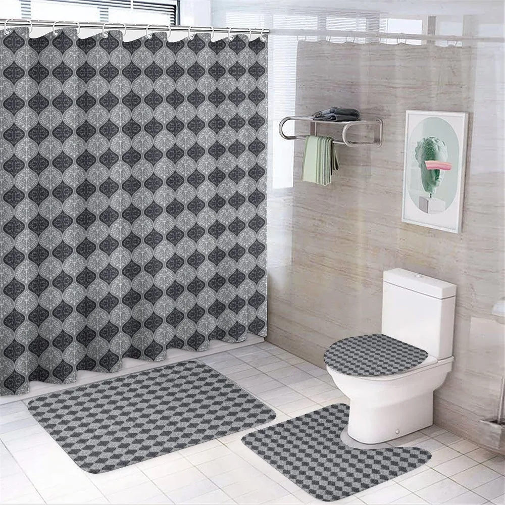 Botanical Abstract Damask — 4-Piece Bathroom Set preview