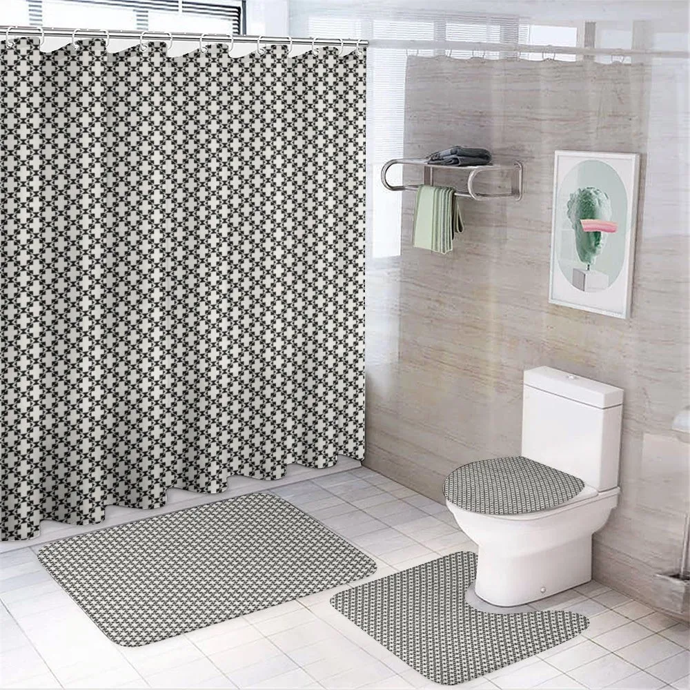Creative Rhombus Grid — 4-Piece Bathroom Set preview