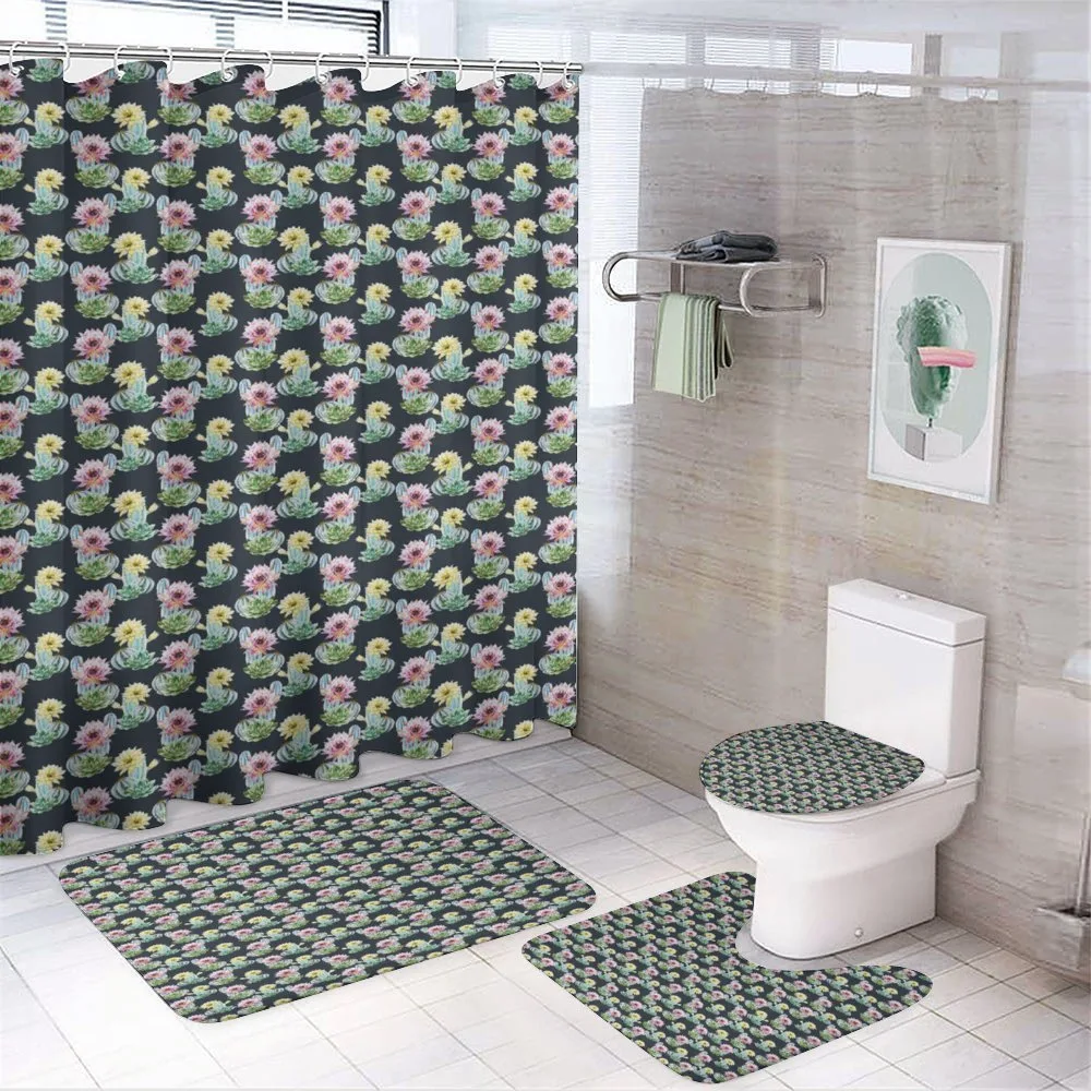 Foliage Watercolor Style — 4-Piece Bathroom Set preview