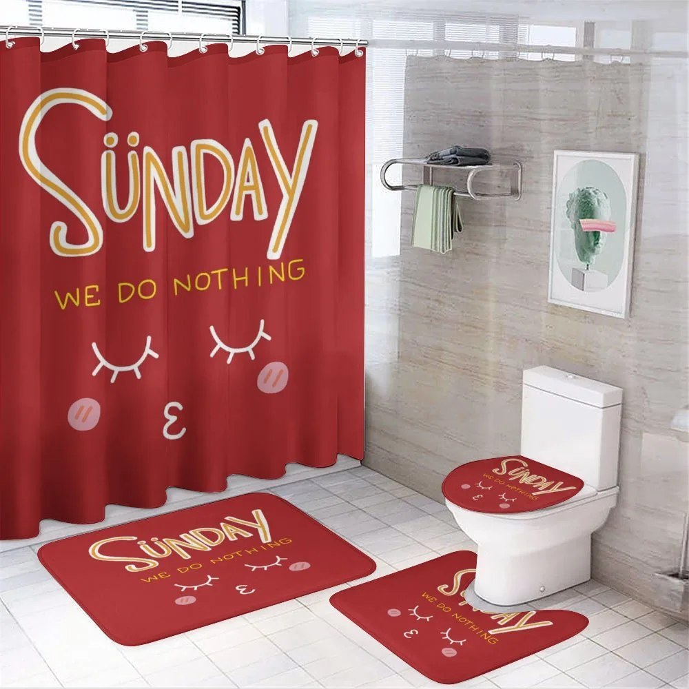 Funny Sunday Saying — 4-Piece Bathroom Set preview