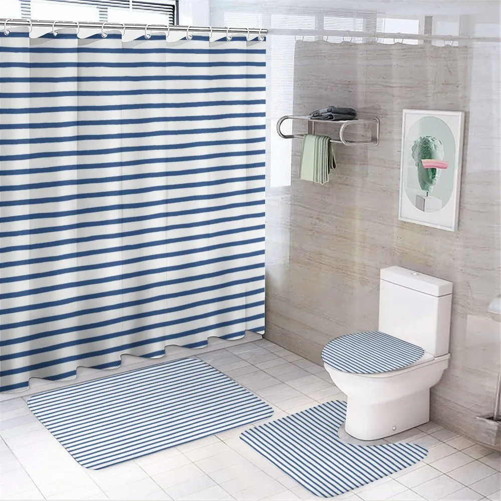 Hand Drawn Sea — 4-Piece Bathroom Set preview