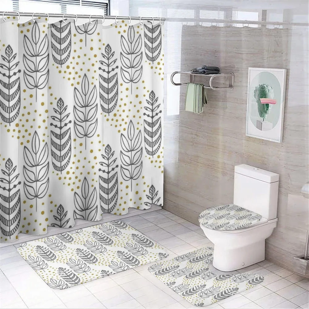 Herbs Leaves Artwork — 4-Piece Bathroom Set preview