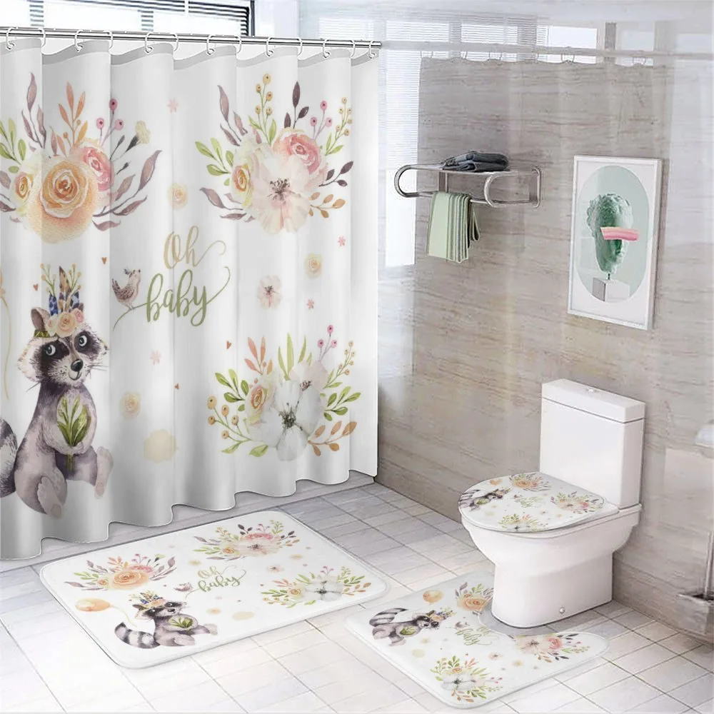 Oh Baby Calligraphy in Middle — 4-Piece Bathroom Set preview