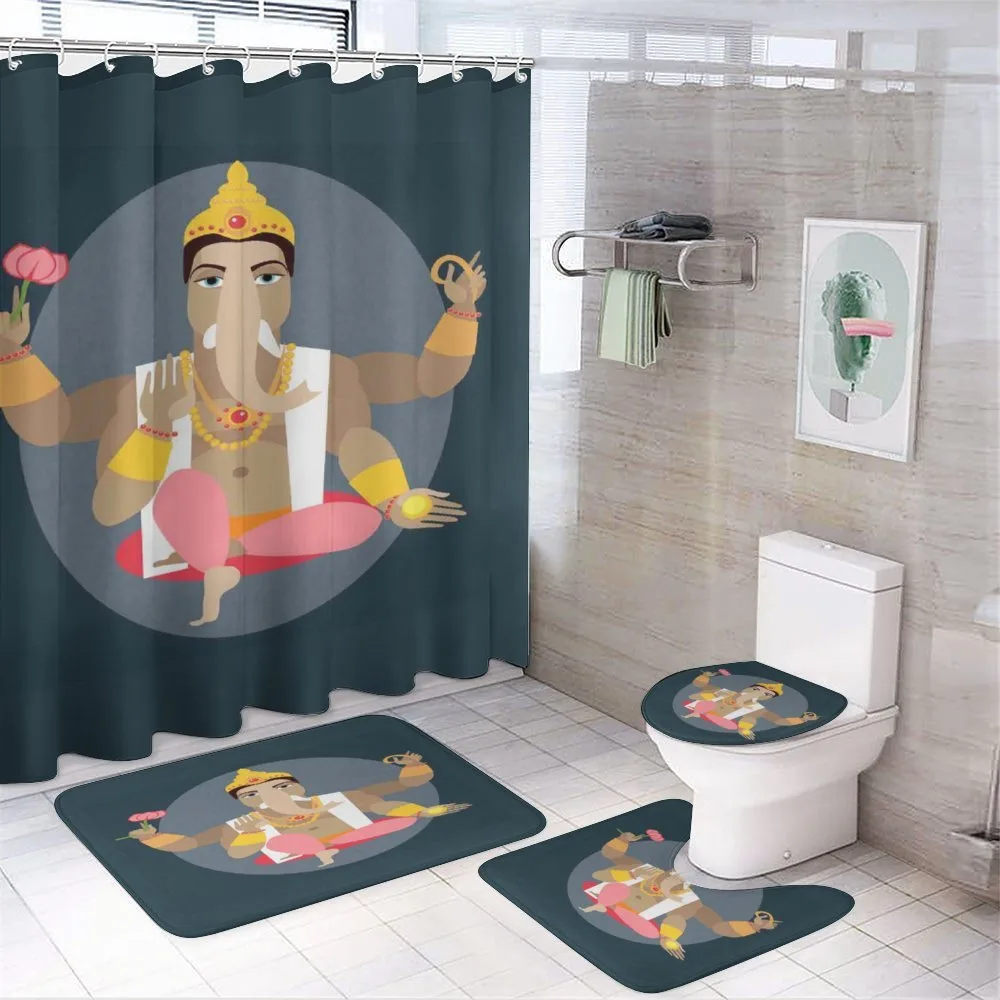 Oriental Ethnic Design — 4-Piece Bathroom Set preview
