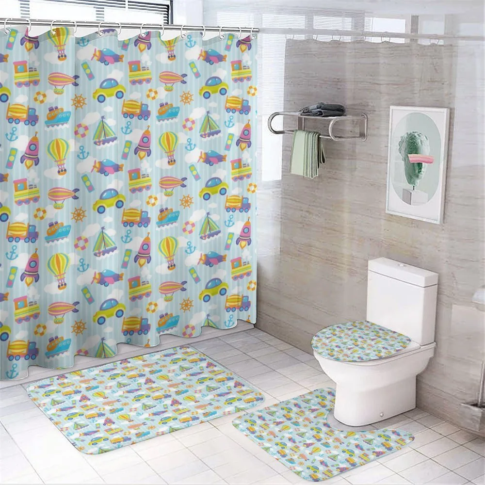 Transportation Theme — 4-Piece Bathroom Set preview
