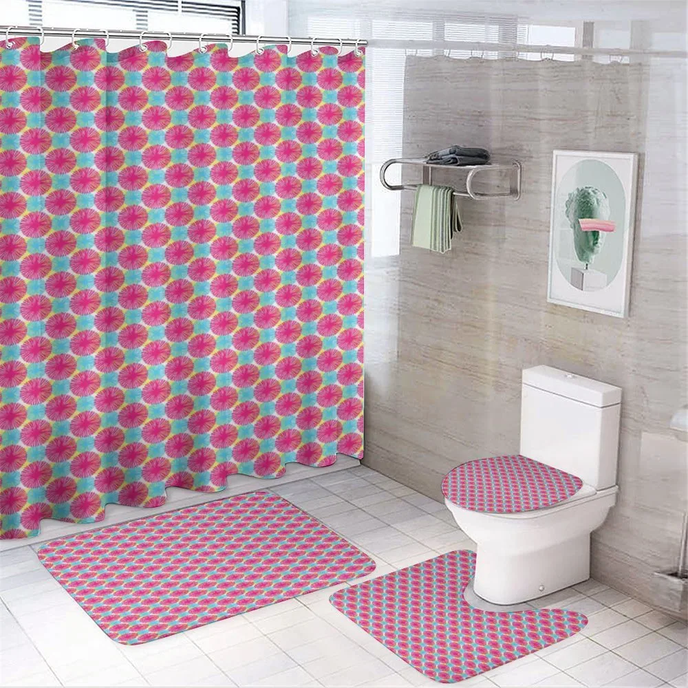 Fresh and Energetic Floral — 4-Piece Bathroom Set preview