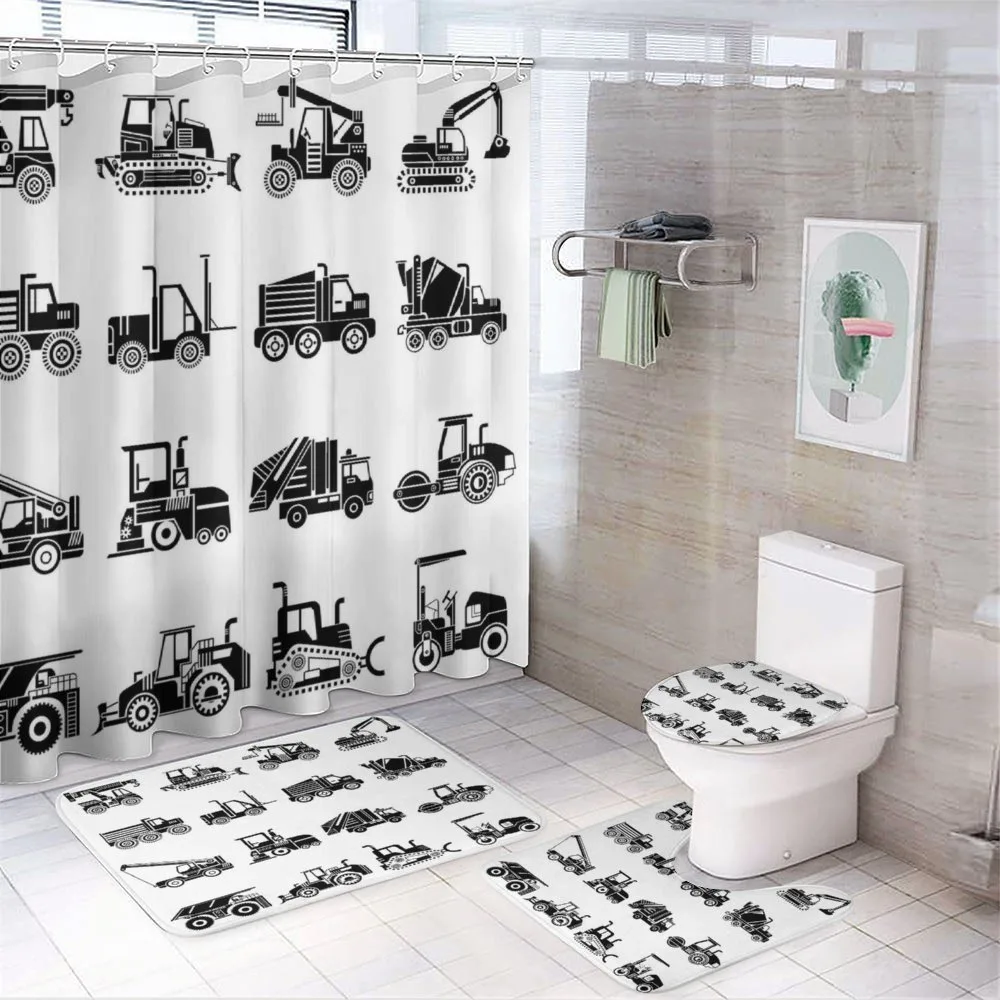Heavy Machinery Mining 4-Piece Bathroom Set product video
