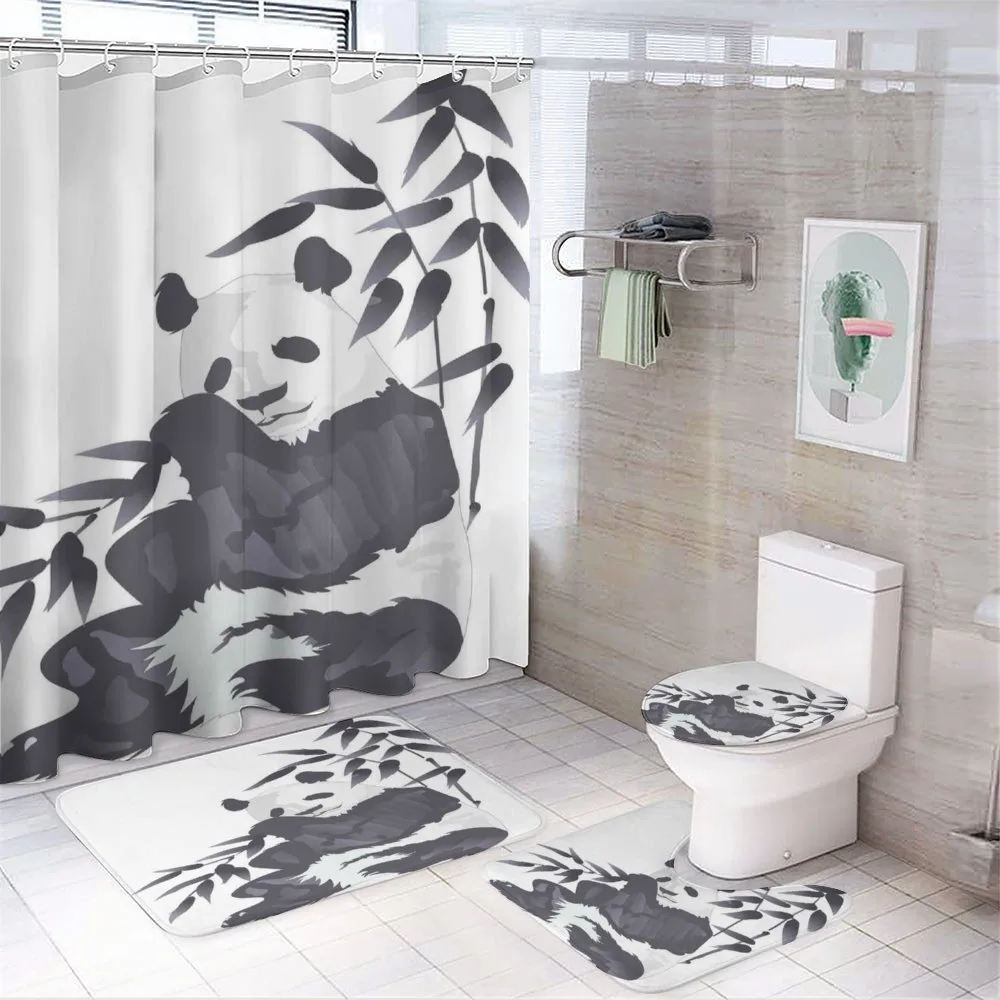 Panda in Zoo Chinese — 4-Piece Bathroom Set preview
