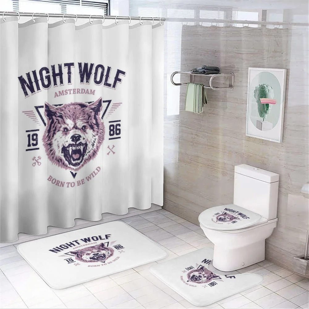 Roaring and Angry Animal — 4-Piece Bathroom Set preview