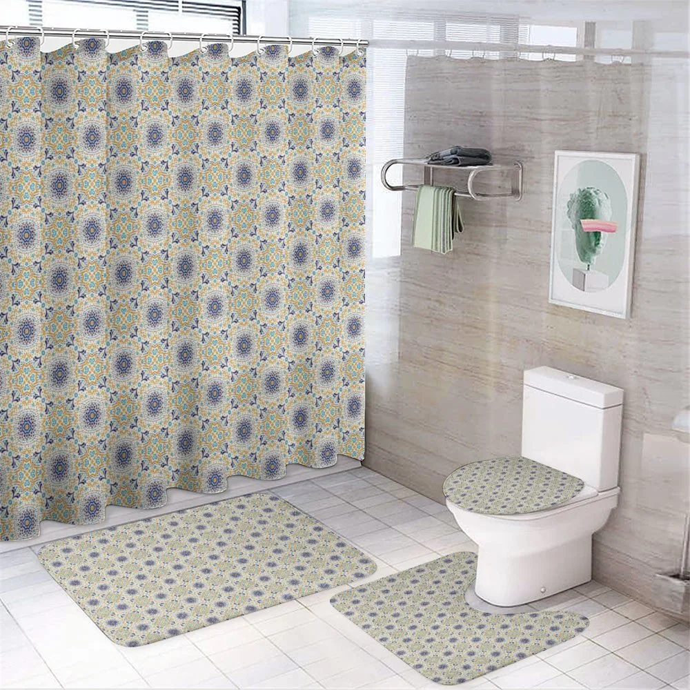 Small Detailed Medallion Motif — 4-Piece Bathroom Set preview