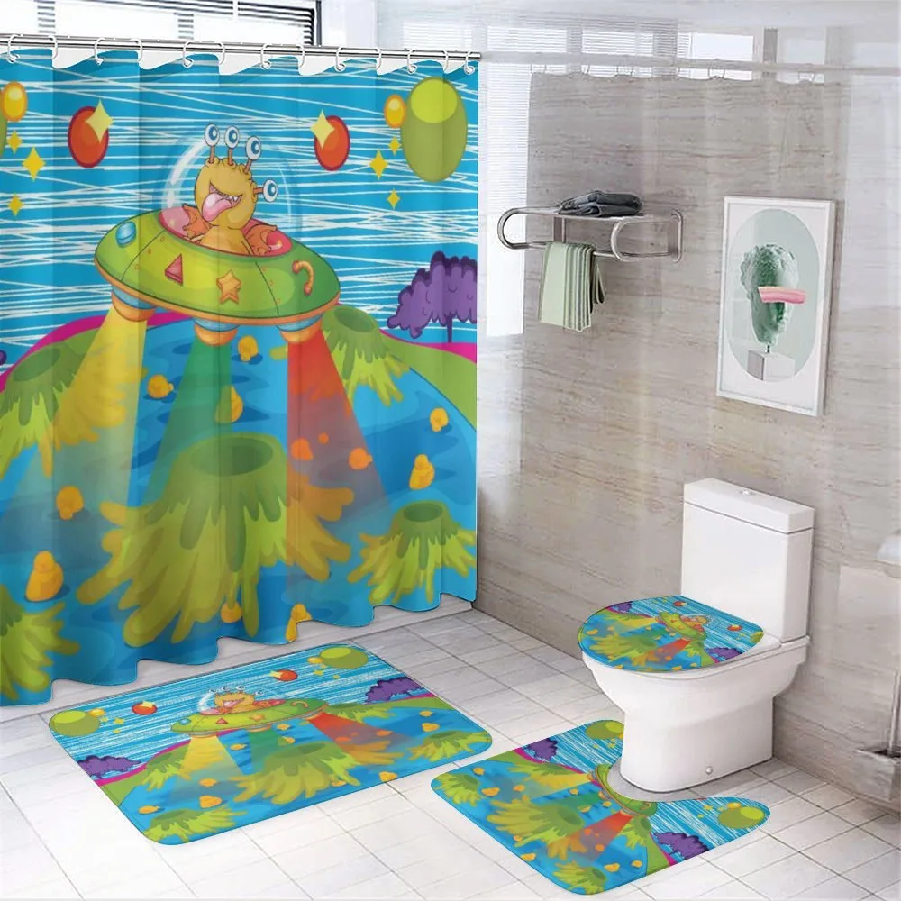 Spaceships — 4-Piece Bathroom Set preview