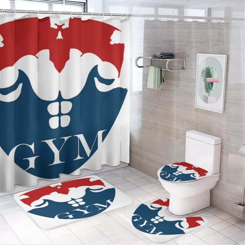 Strong Man with Biceps 4-Piece Bathroom Set product video