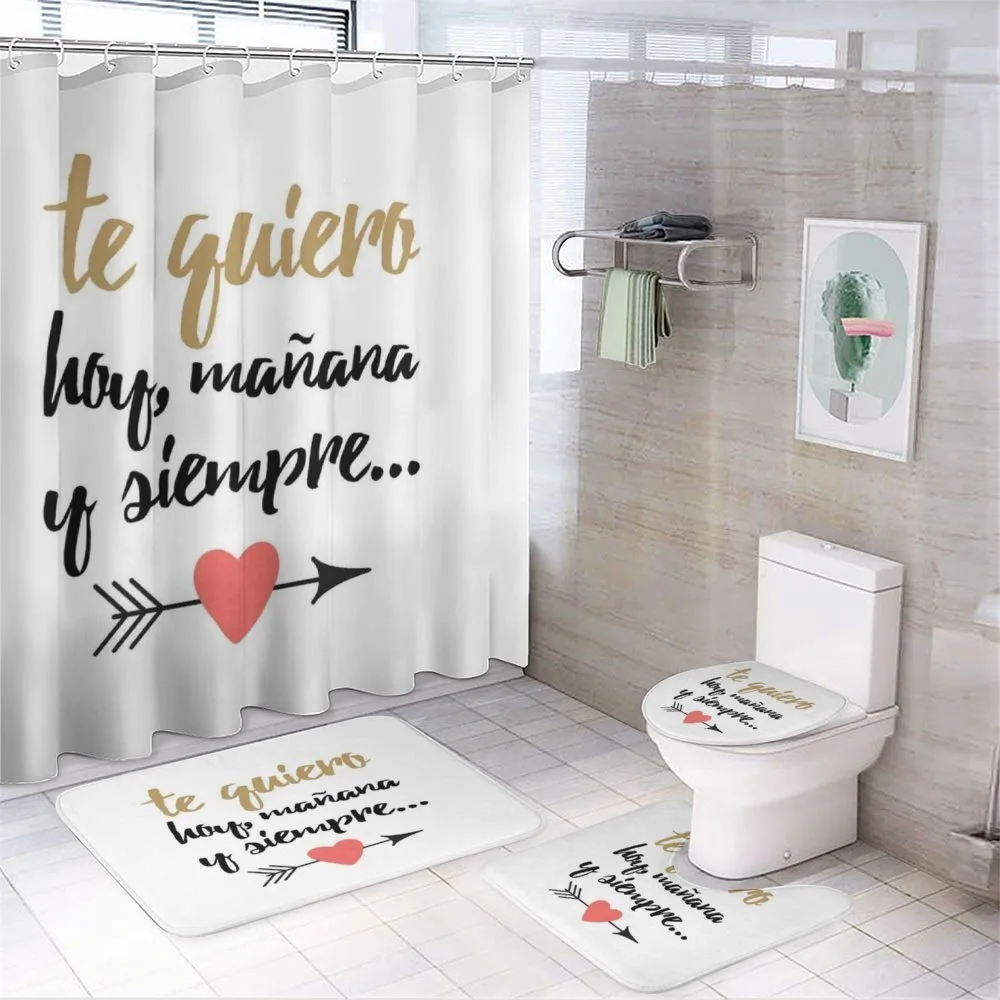 Te Quiero Love Words — 4-Piece Bathroom Set preview