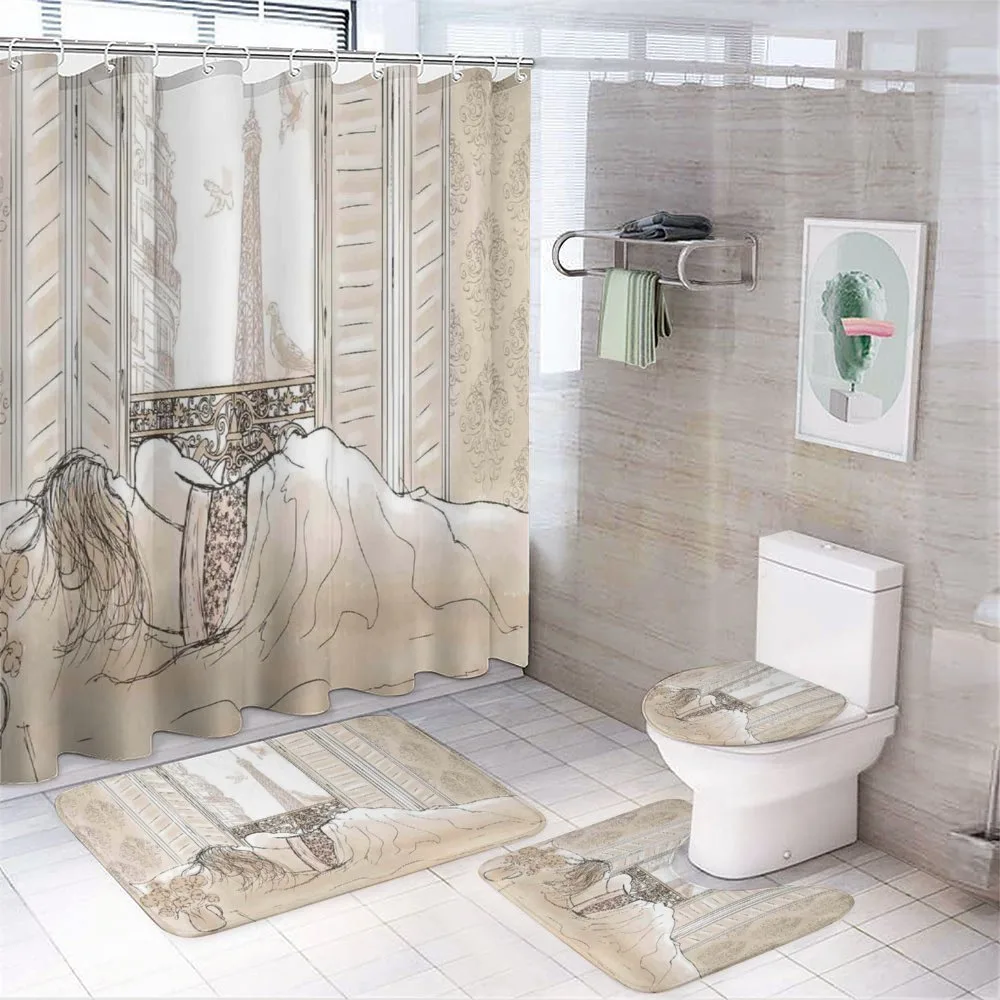 View of Eiffiel Tower — 4-Piece Bathroom Set preview