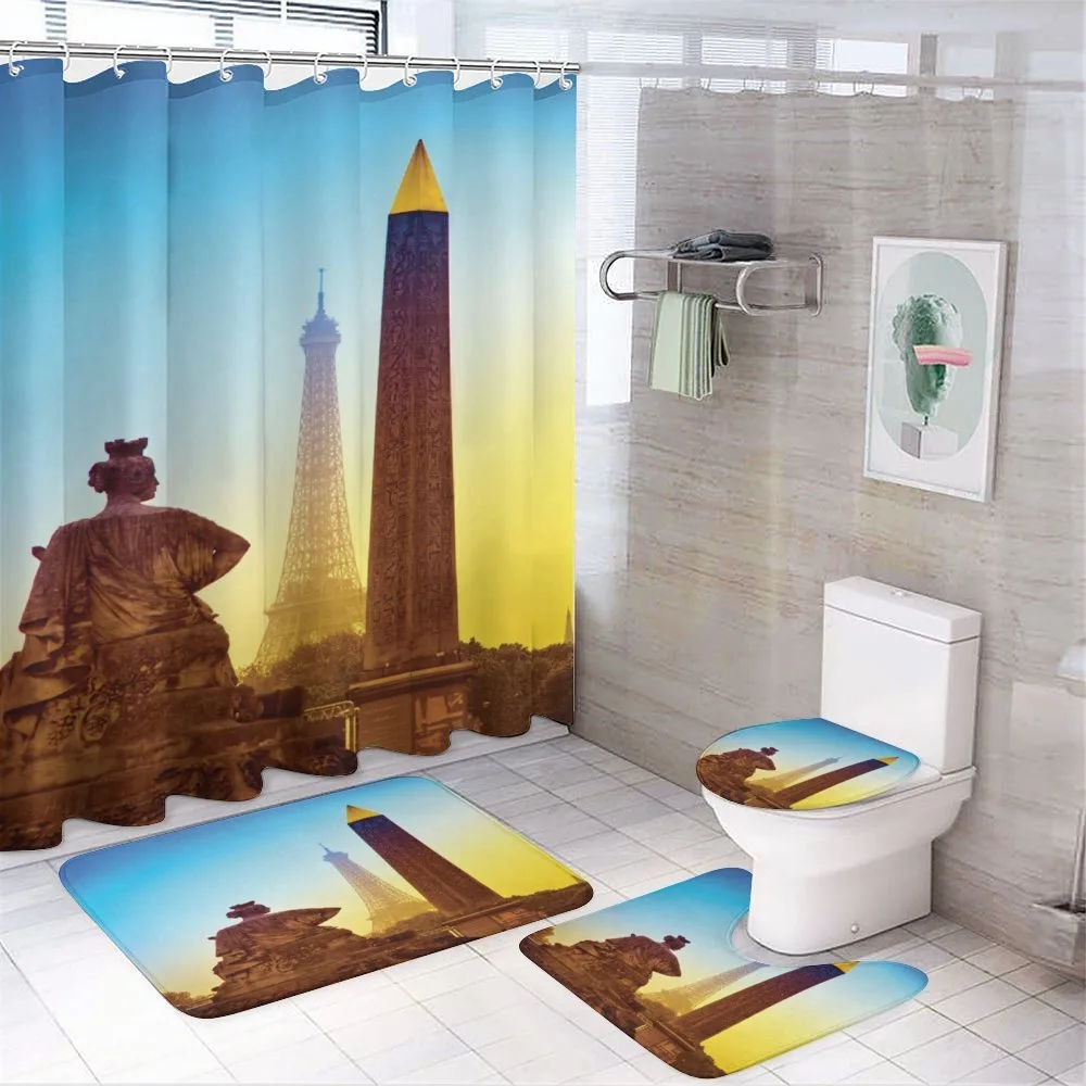 Eiffel Old Tower Photo — 4-Piece Bathroom Set preview