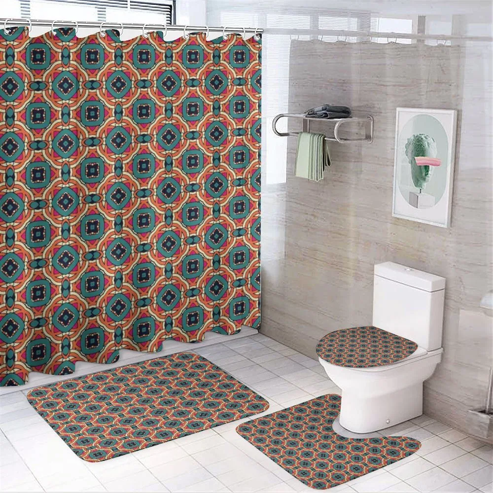 Geometric Shapes — 4-Piece Bathroom Set preview