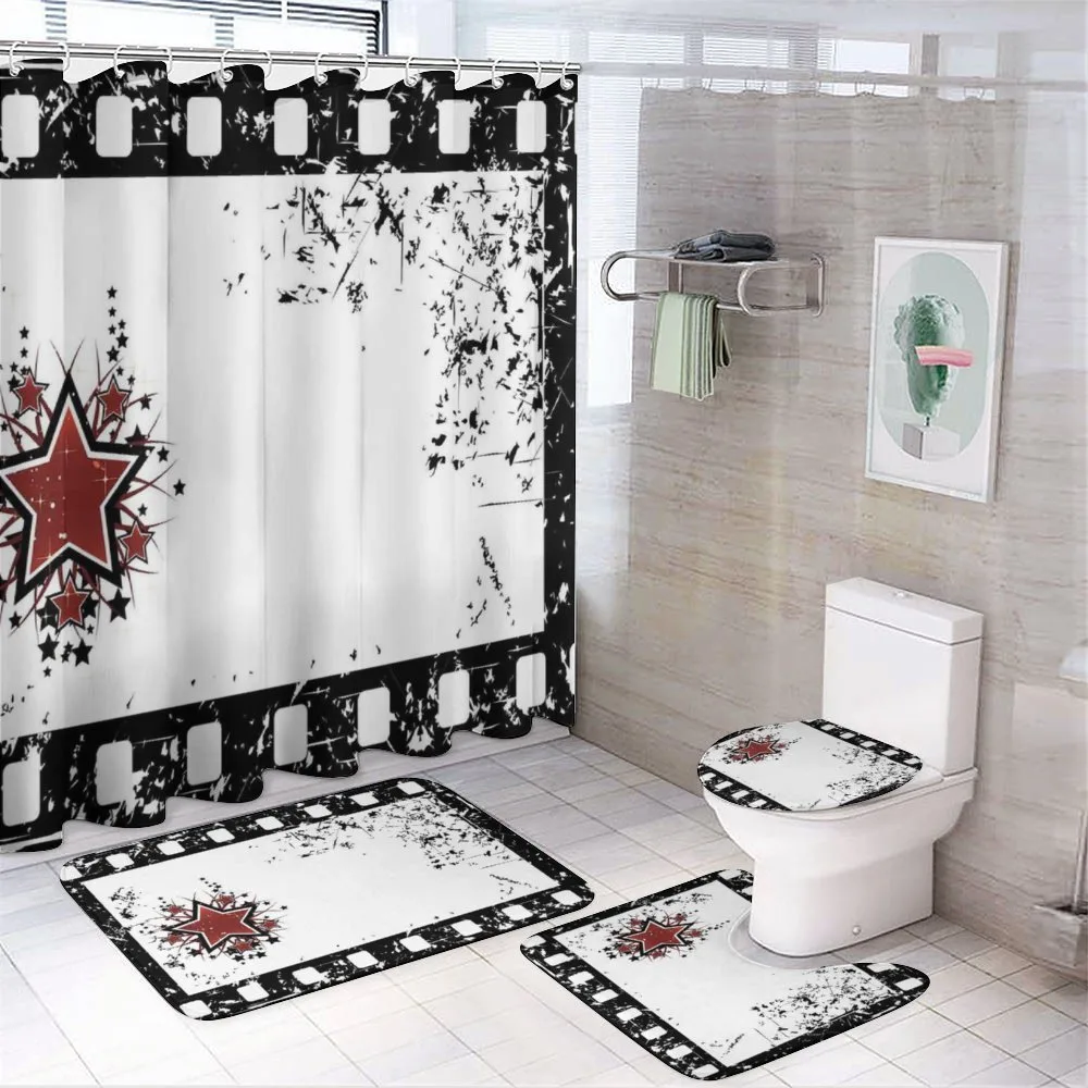 Grunge Strip Star — 4-Piece Bathroom Set preview