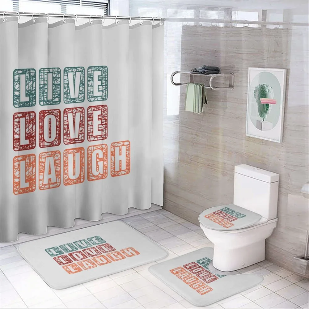 Happy Slogan — 4-Piece Bathroom Set preview