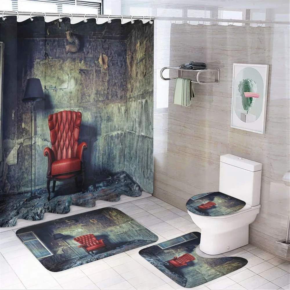 Old Armchair Messy House — 4-Piece Bathroom Set preview