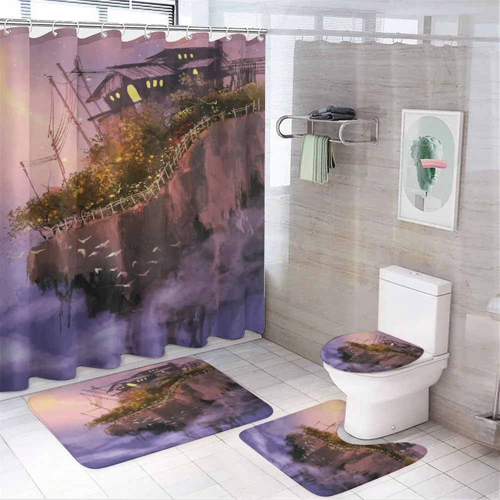 Old House on Cliffs — 4-Piece Bathroom Set preview