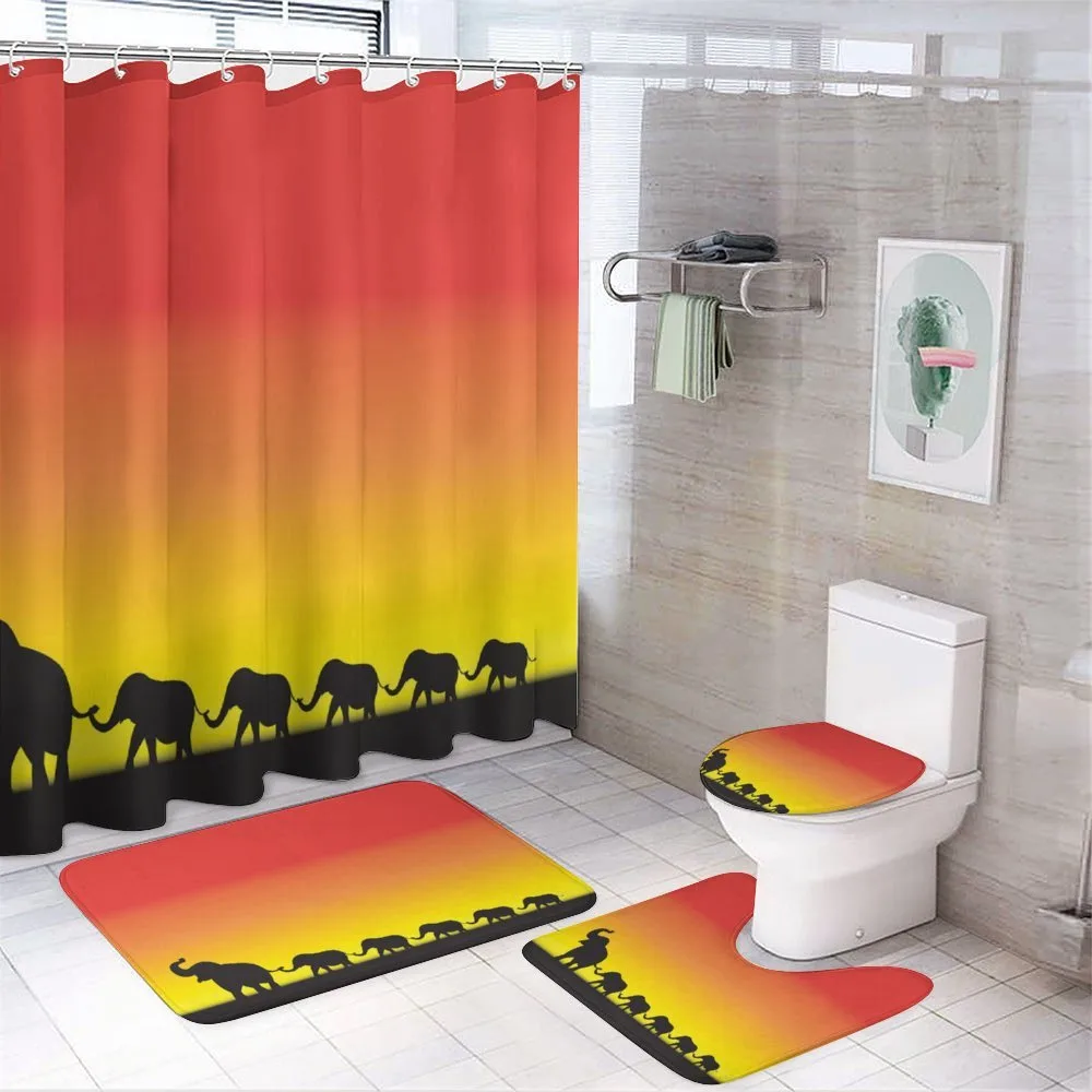 Ombre Sky Mammals — 4-Piece Bathroom Set preview
