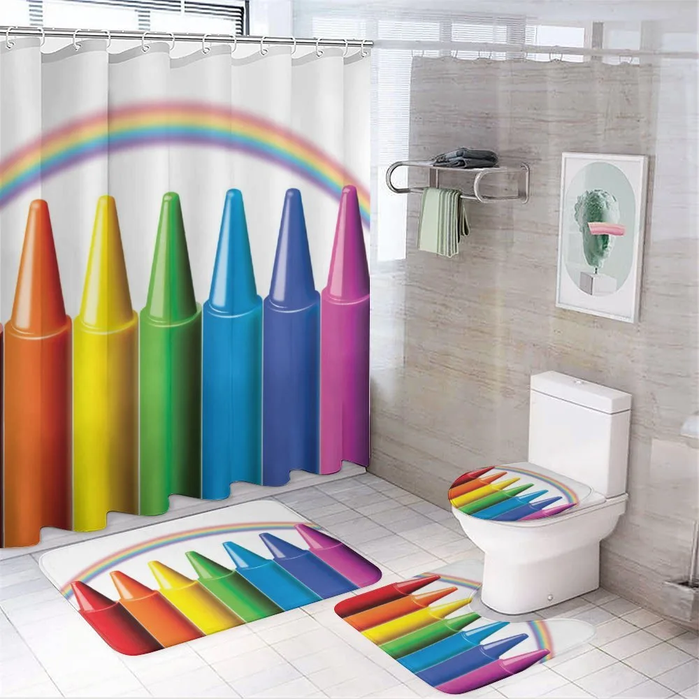Painting Craft and Rainbow — 4-Piece Bathroom Set preview