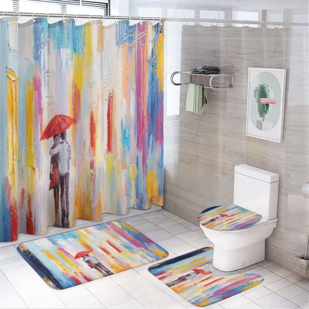 Painting Effect Romance — 4-Piece Bathroom Set preview