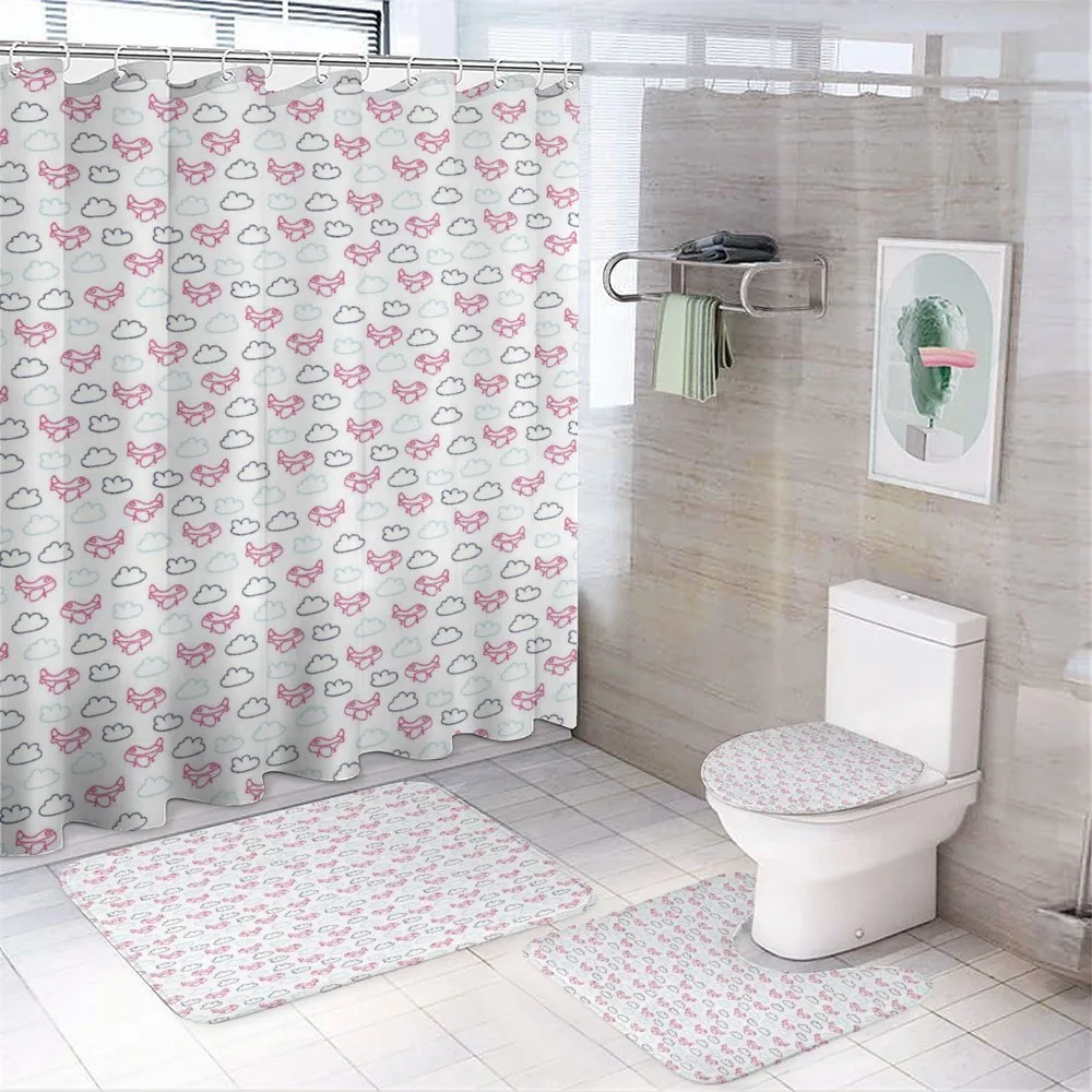 Pink Airships — 4-Piece Bathroom Set preview