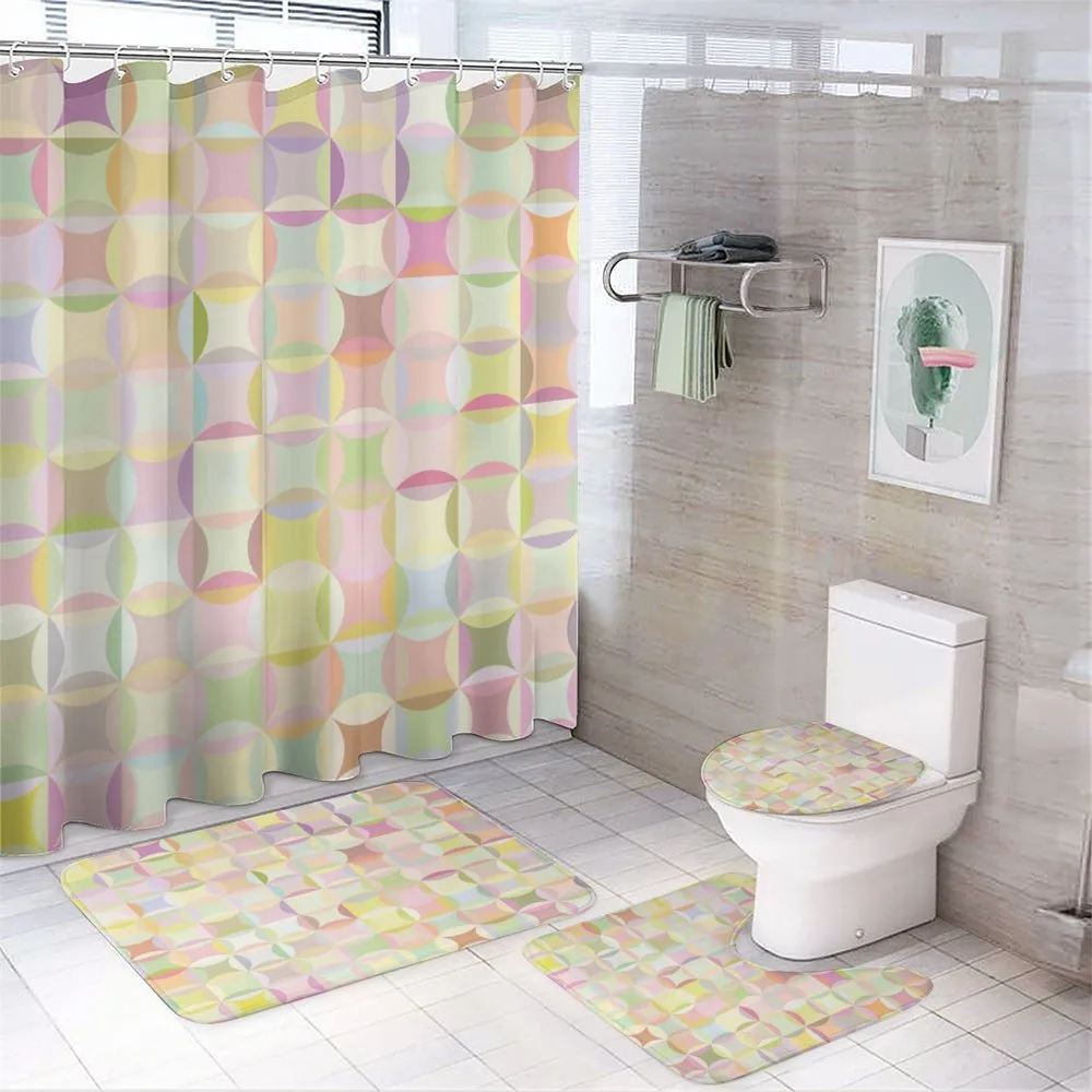 Retro Polka Dots Funky — 4-Piece Bathroom Set preview