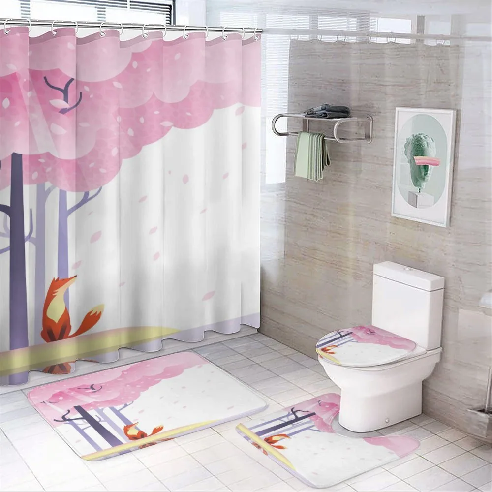 Spring Pink Sakura Idyllic — 4-Piece Bathroom Set preview